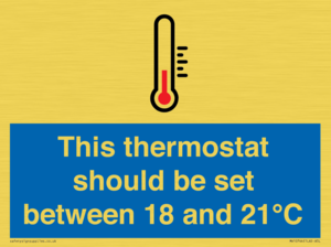 This thermostat should be set between 18 and 21°C